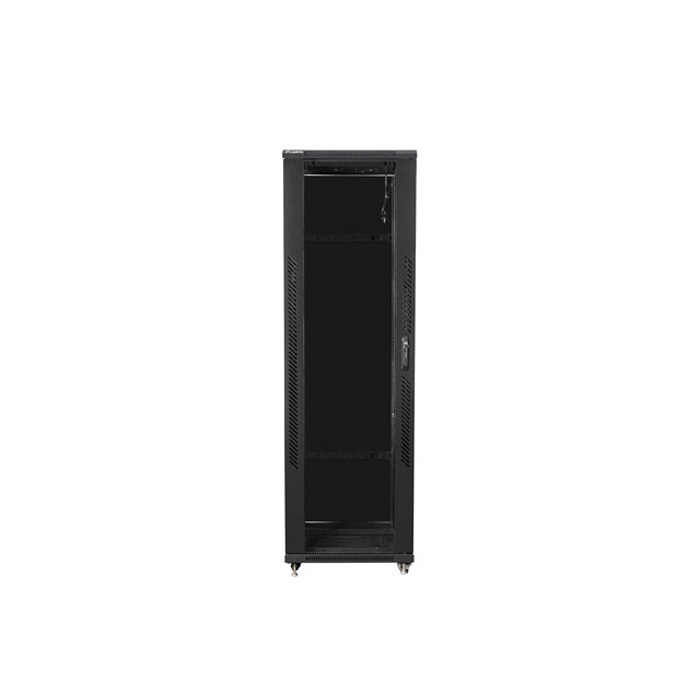 Floor-standing rack 19” - 42U - 800 x 800, Black (RAL9004), Glass front door (Unassembled) Floor-standing rack 19” - 42U - 800 x 800, Black (RAL9004), Glass front door (Unassembled)