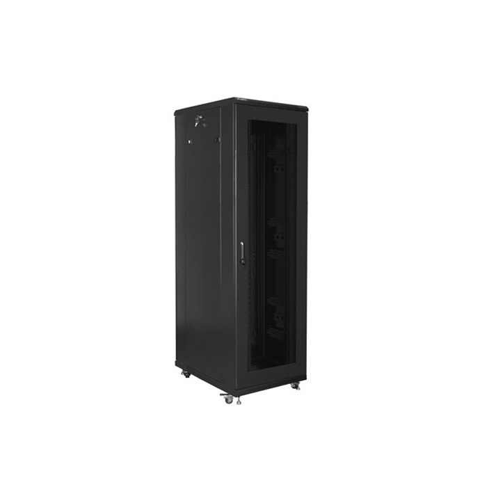 Floor-standing rack 19” - 42U - 800 x 800, Black (RAL9004), Mesh front door (Unassembled) Floor-standing rack 19” - 42U - 800 x 800, Black (RAL9004), Mesh front door (Unassembled)