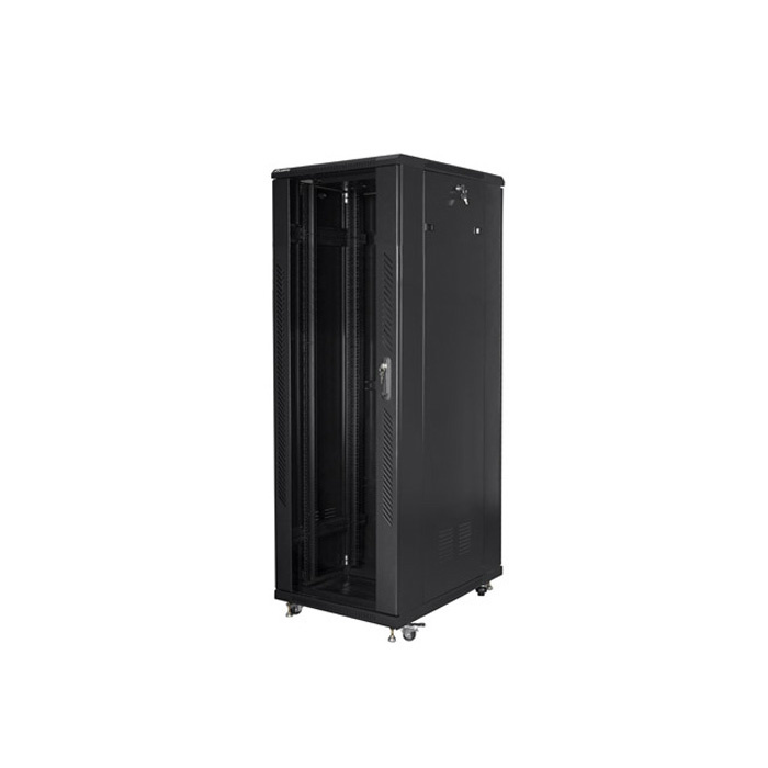 Floor-standing rack 19” - 47U - 800 x 800, Black (RAL9004), Glass front door (Unassembled) Floor-standing rack 19” - 47U - 800 x 800, Black (RAL9004), Glass front door (Unassembled)