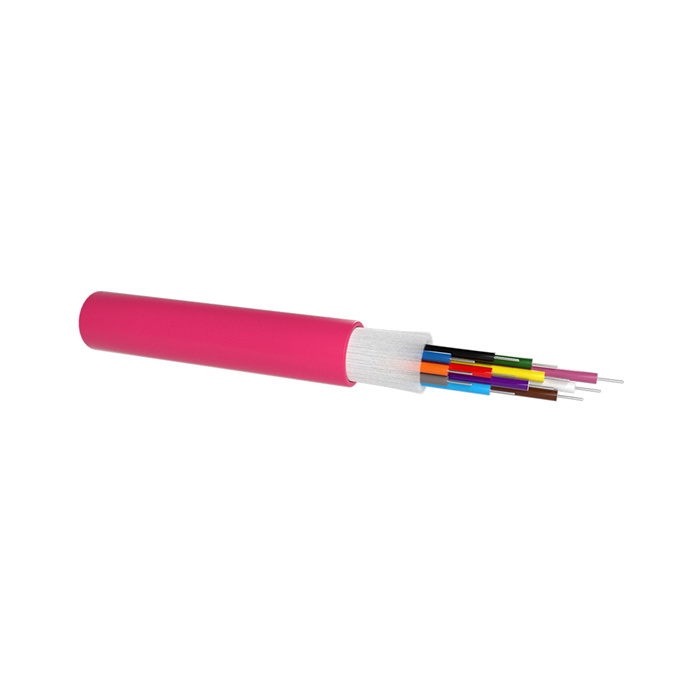 FO Distribution Cable, Tight Buffer, OM4, LSZH, Ø 8,8mm, Violet - 24 Fiber (CPR Cca) FO Distribution Cable, Tight Buffer, OM4, LSZH, Ø 8,8mm, Violet - 24 Fiber (CPR Cca)