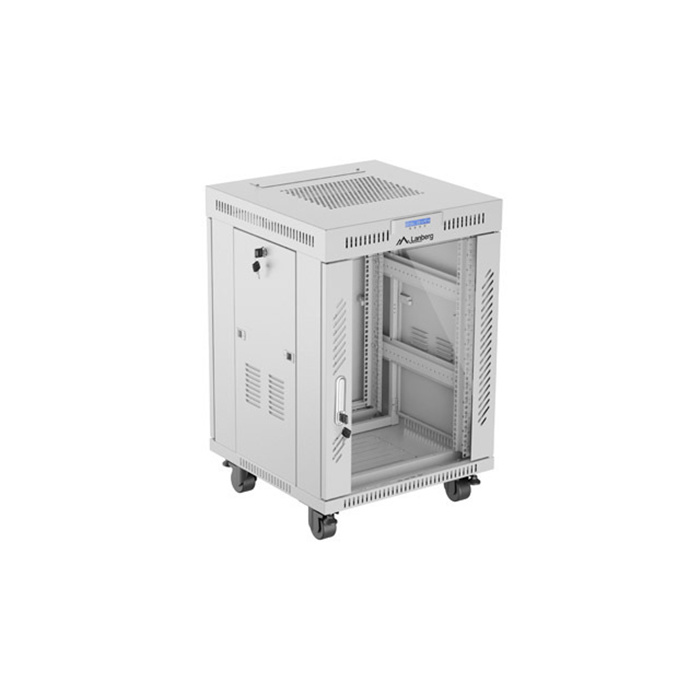 FREE-STANDING 19"  15U/600x600 (Flat Pack) Grey with GLASS front door and LCD FREE-STANDING 19"  15U/600x600 (Flat Pack) Grey with GLASS front door and LCD
