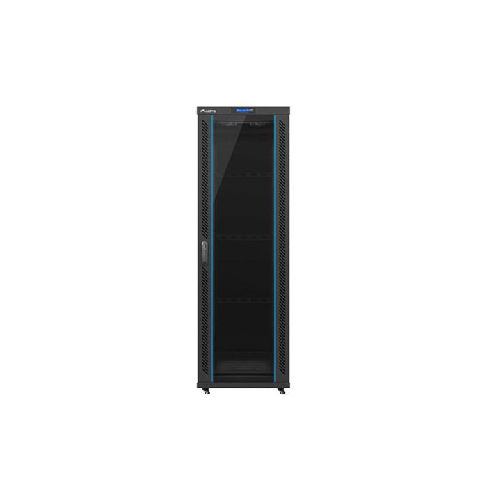 FREE-STANDING 19" 37U/600x800 (Flat Pack) BLACK with GLASS front door and LCD (800Kg) FREE-STANDING 19" 37U/600x800 (Flat Pack) BLACK with GLASS front door and LCD (800Kg)