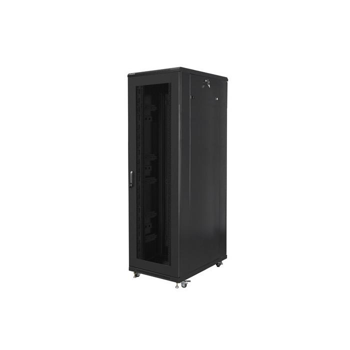 FREE-STANDING 19" 42U/800X1000 (ASSEMBLED) WITH PERFORATED DOOR BLACK FREE-STANDING 19" 42U/800X1000 (ASSEMBLED) WITH PERFORATED DOOR BLACK