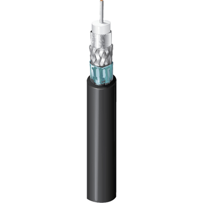 Installation RG7 (16AWG) 75 Ohm Coax (12G-SDI, 4K-UHD 1.3/5.7) PVC, Ø 8,1mm, Black Installation RG7 (16AWG) 75 Ohm Coax (12G-SDI, 4K-UHD 1.3/5.7) PVC, Ø 8,1mm, Black