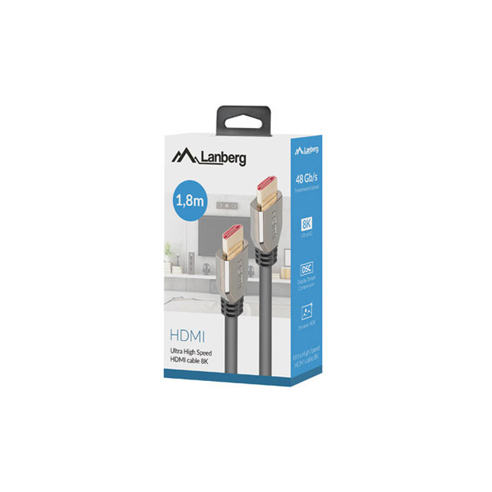 Installation Ultra HDMI 2.1 (48 Gbps) Cable (UHD-2/8K/4320p@60Hz) - 1,8m Installation Ultra HDMI 2.1 (48 Gbps) Cable (UHD-2/8K/4320p@60Hz) - 1,8m