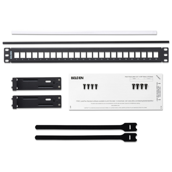 KeyConnect Patch Panel 19" - 1U - Empty, 24 ports, Black KeyConnect Patch Panel 19" - 1U - Empty, 24 ports, Black