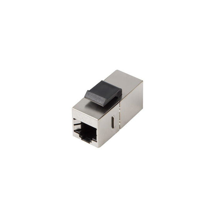 Keystone - RJ45 Jack CAT6 STP, feedthrough, Silver Keystone - RJ45 Jack CAT6 STP, feedthrough, Silver