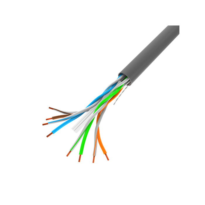 LAN Cable 1Gb/s (U/UTP, 24AWG), Solid Copper Cladded Aluminium, PVC, Ø 6,0mm, Grey LAN Cable 1Gb/s (U/UTP, 24AWG), Solid Copper Cladded Aluminium, PVC, Ø 6,0mm, Grey