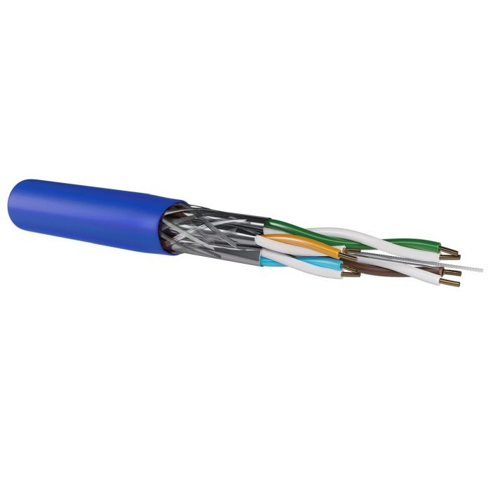 LAN Cable Cat.8.1 S/FTP 22AWG Solid Core 25/40G 2000MHz, LSZH Ø8,3mm Blue (CPR B2ca) LAN Cable Cat.8.1 S/FTP 22AWG Solid Core 25/40G 2000MHz, LSZH Ø8,3mm Blue (CPR B2ca)