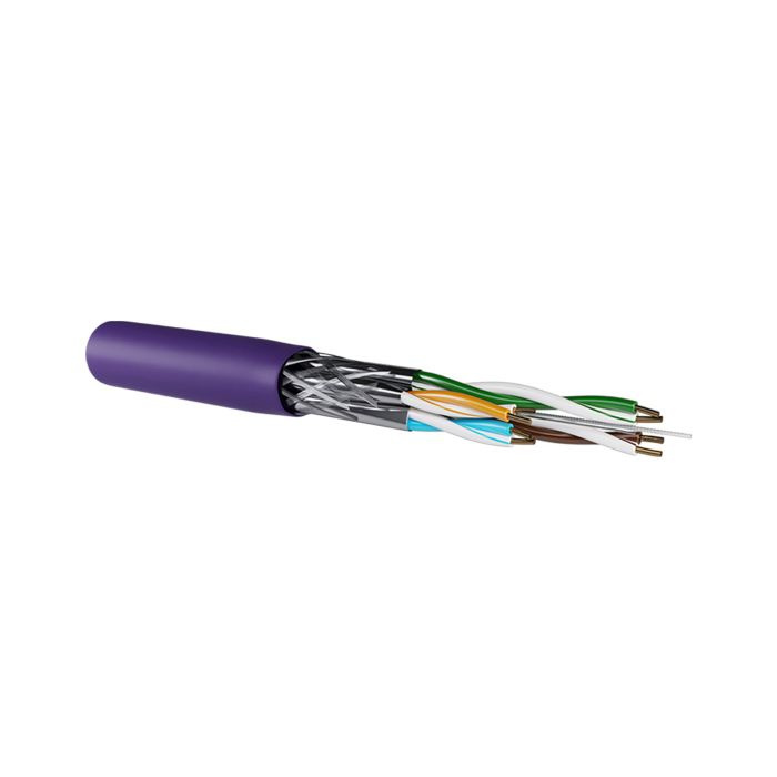 LAN Cable CAT6A S/FTP (AWG23, Solid Core, 700MHz), LSZH, Ø 7,6mm, Violet (CPR B2ca-s1a,d1,a1) LAN Cable CAT6A S/FTP (AWG23, Solid Core, 700MHz), LSZH, Ø 7,6mm, Violet (CPR B2ca-s1a,d1,a1)