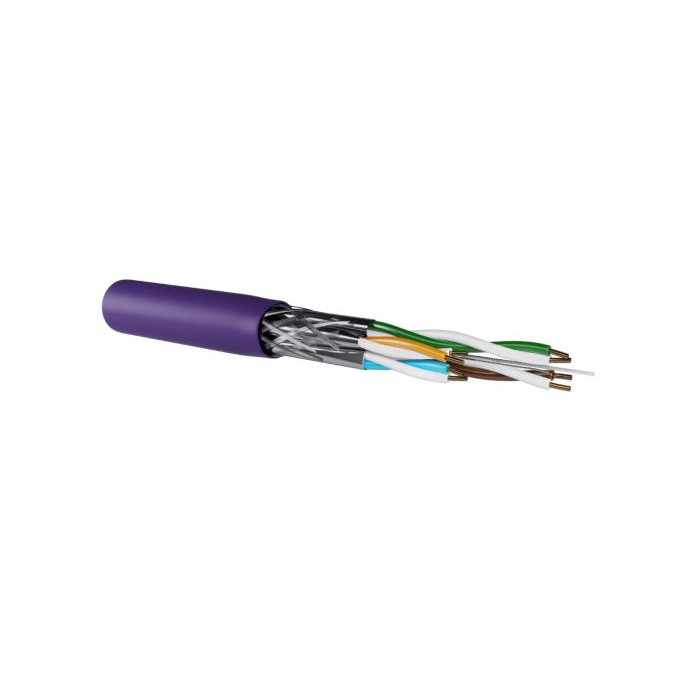 LAN Cable CAT6A S/FTP (AWG23, Solid Core, 700MHz), LSZH, Ø 7,6mm, Violet (CPR Cca-s1a,d1,a1) LAN Cable CAT6A S/FTP (AWG23, Solid Core, 700MHz), LSZH, Ø 7,6mm, Violet (CPR Cca-s1a,d1,a1)