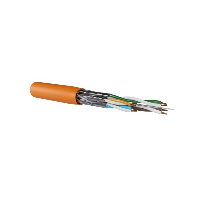 LAN Cable CAT7A S/FTP (AWG23, Solid Core, 1200MHz), LSZH, Ø 7,8mm, Orange (CPR Cca-s1a,d1,a1) LAN Cable CAT7A S/FTP (AWG23, Solid Core, 1200MHz), LSZH, Ø 7,8mm, Orange (CPR Cca-s1a,d1,a1)
