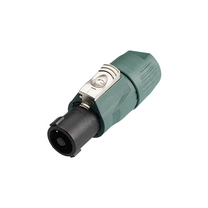 Loudspeaker 4 pole cable connector (cable OD 6-10mm) Green housing Loudspeaker 4 pole cable connector (cable OD 6-10mm) Green housing