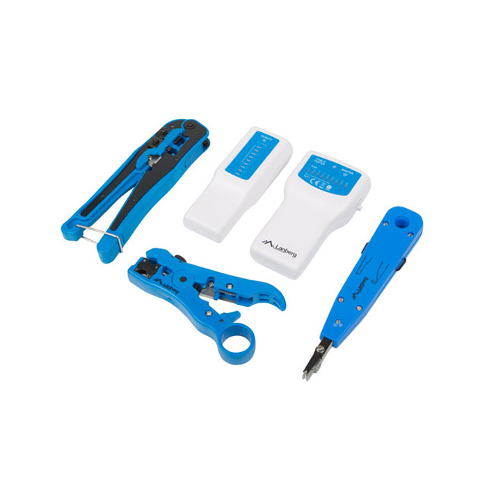 Network Toolkit with RJ45, RJ11 Tester, Crimping, Stripping & IDC 110 Insertion/Punch Tool Network Toolkit with RJ45, RJ11 Tester, Crimping, Stripping & IDC 110 Insertion/Punch Tool