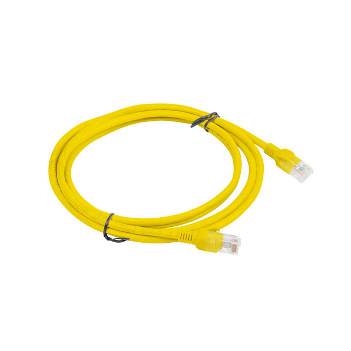 Patch Cord CAT.5E U/UTP 26AWG CCA (Copper Cladded Aluminium) YELLOW - 2M Patch Cord CAT.5E U/UTP 26AWG CCA (Copper Cladded Aluminium) YELLOW - 2M