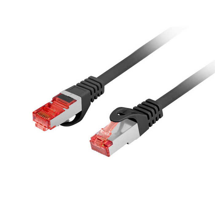 Patch Cord CAT.6 S/FTP 26AWG LSZH CU BLACK - 0.25M Patch Cord CAT.6 S/FTP 26AWG LSZH CU BLACK - 0.25M