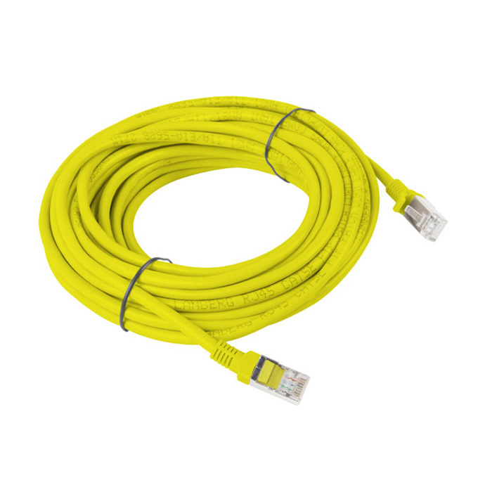 Patch Cord CAT.6 U/UTP 26AWG CCA (Copper Cladded Aluminium) YELLOW - 10M Patch Cord CAT.6 U/UTP 26AWG CCA (Copper Cladded Aluminium) YELLOW - 10M