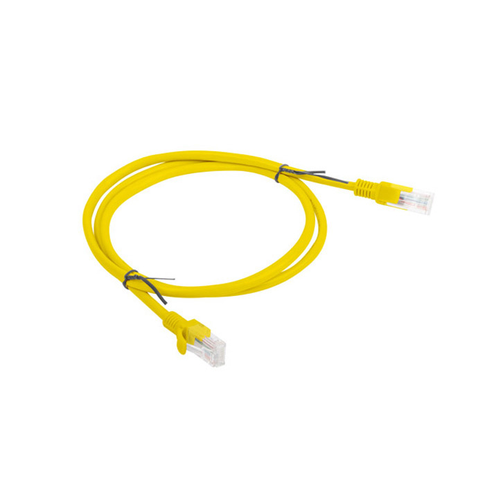 Patch Cord CAT.6 U/UTP 26AWG CCA (Copper Cladded Aluminium) YELLOW - 1M Patch Cord CAT.6 U/UTP 26AWG CCA (Copper Cladded Aluminium) YELLOW - 1M