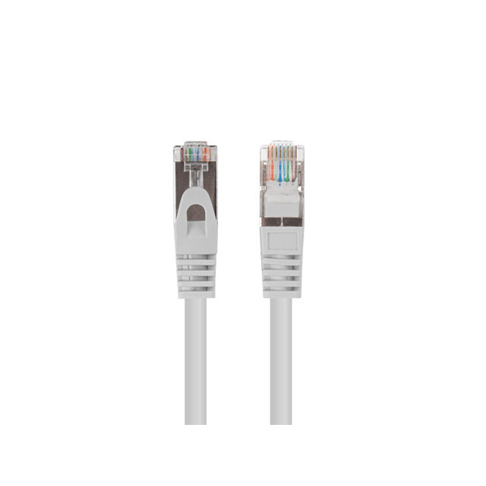 Patch Cord CAT5E F/UTP (AWG26, Copper Cladded Aluminium), PVC, Ø 5,40 mm, Grey - 0,25m Patch Cord CAT5E F/UTP (AWG26, Copper Cladded Aluminium), PVC, Ø 5,40 mm, Grey - 0,25m