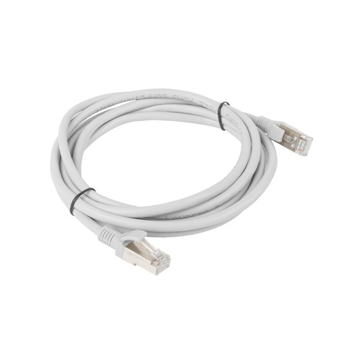 Patch Cord CAT5E F/UTP (AWG26, Copper Cladded Aluminium), PVC, Ø 5,40 mm, Grey - 2m Patch Cord CAT5E F/UTP (AWG26, Copper Cladded Aluminium), PVC, Ø 5,40 mm, Grey - 2m