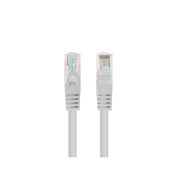Patch Cord CAT5E U/UTP (AWG26, Copper Cladded Aluminium), PVC, Ø 4,80 mm, Grey - 0,25m Patch Cord CAT5E U/UTP (AWG26, Copper Cladded Aluminium), PVC, Ø 4,80 mm, Grey - 0,25m