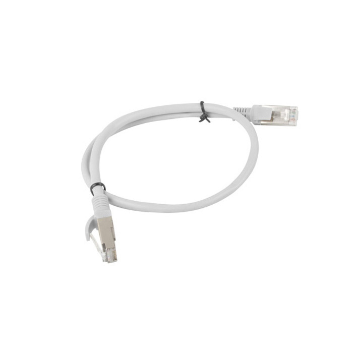 Patch Cord CAT5E U/UTP (AWG26, Copper Cladded Aluminium), PVC, Ø 4,80 mm, Grey - 0,5m Patch Cord CAT5E U/UTP (AWG26, Copper Cladded Aluminium), PVC, Ø 4,80 mm, Grey - 0,5m