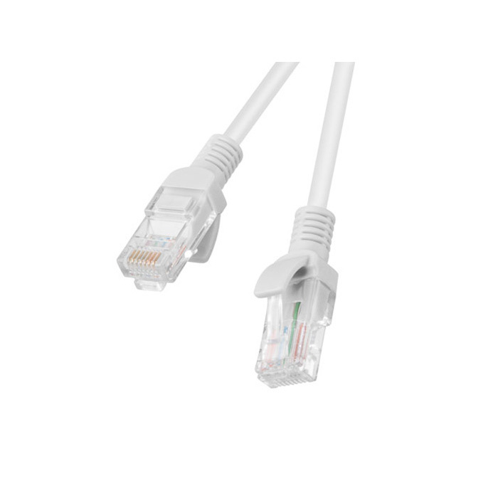 Patch Cord CAT5E U/UTP (AWG26, Copper Cladded Aluminium), PVC, Ø 4,80 mm, Grey - 1m Patch Cord CAT5E U/UTP (AWG26, Copper Cladded Aluminium), PVC, Ø 4,80 mm, Grey - 1m