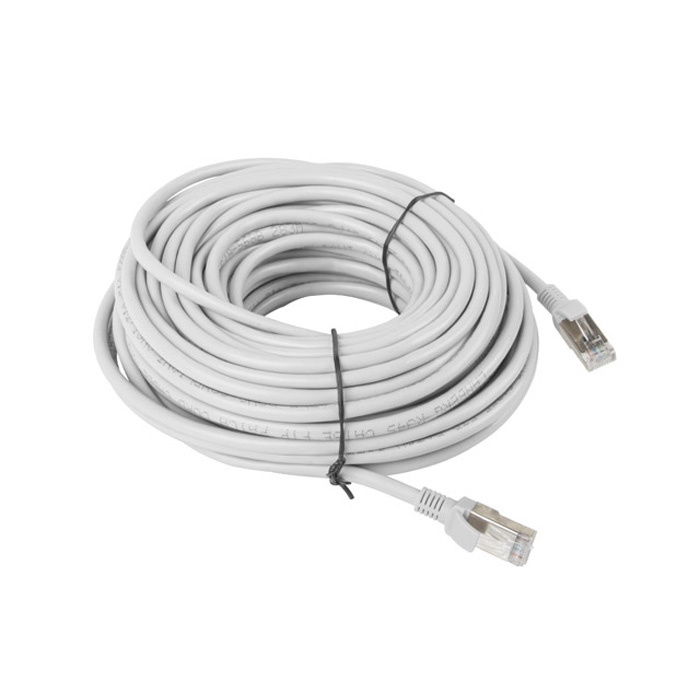 Patch Cord CAT5E U/UTP (AWG26, Copper Cladded Aluminium), PVC, Ø 4,80 mm, Grey - 20m Patch Cord CAT5E U/UTP (AWG26, Copper Cladded Aluminium), PVC, Ø 4,80 mm, Grey - 20m