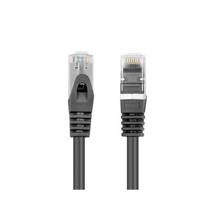 Patch Cord CAT6 F/UTP (AWG26, Copper Cladded Aluminium), PVC, Ø 5,70 mm, Black - 0,5m Patch Cord CAT6 F/UTP (AWG26, Copper Cladded Aluminium), PVC, Ø 5,70 mm, Black - 0,5m