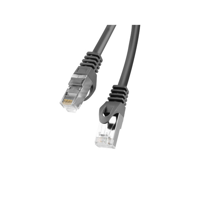 Patch Cord CAT6 F/UTP (AWG26, Copper Cladded Aluminium), PVC, Ø 5,70 mm, Black - 1m Patch Cord CAT6 F/UTP (AWG26, Copper Cladded Aluminium), PVC, Ø 5,70 mm, Black - 1m