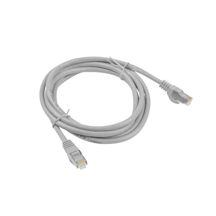 Patch Cord CAT6 F/UTP (AWG26, Copper Cladded Aluminium), PVC, Ø 5,70 mm, Grey - 2m Patch Cord CAT6 F/UTP (AWG26, Copper Cladded Aluminium), PVC, Ø 5,70 mm, Grey - 2m