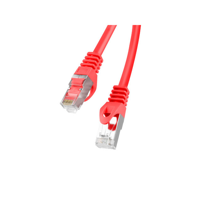 Patch Cord CAT6 F/UTP (AWG26, Copper Cladded Aluminium), PVC, Ø 5,70 mm, Red - 0,25m Patch Cord CAT6 F/UTP (AWG26, Copper Cladded Aluminium), PVC, Ø 5,70 mm, Red - 0,25m