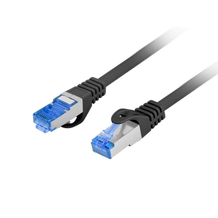 Patch Cord CAT6A S/FTP (AWG26, Copper Cladded Aluminium), LSZH, Ø 6,00 mm, Black - 20m Patch Cord CAT6A S/FTP (AWG26, Copper Cladded Aluminium), LSZH, Ø 6,00 mm, Black - 20m