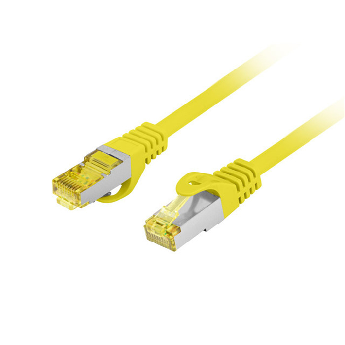 Patch Cord CAT6A S/FTP (AWG27), LSZH, Ø 6,00 mm, Yellow - 0,25m Patch Cord CAT6A S/FTP (AWG27), LSZH, Ø 6,00 mm, Yellow - 0,25m