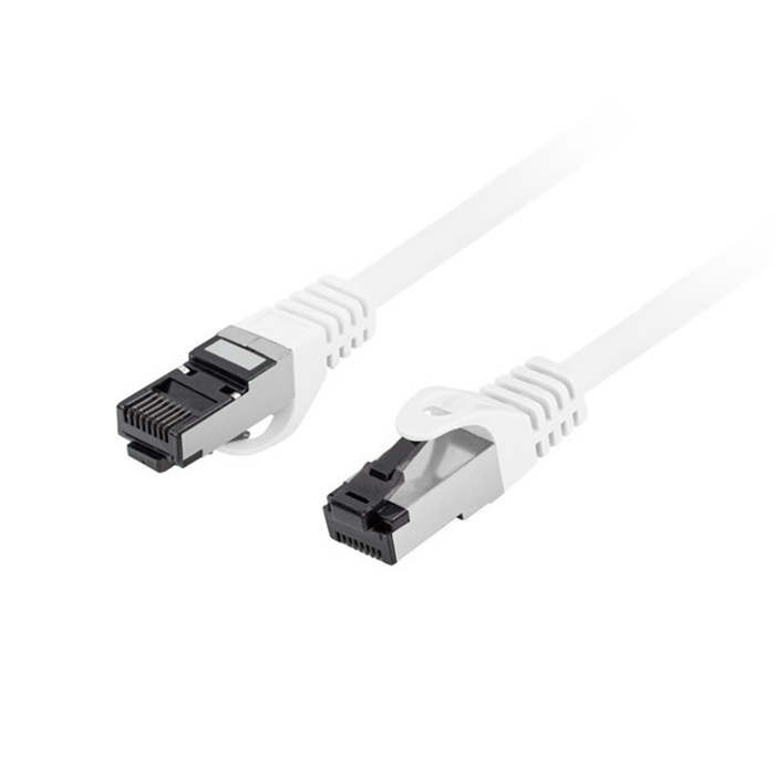 Patch Cord CAT8.1 S/FTP (AWG26), LSZH, Ø 6,20 mm, White - 0,5m Patch Cord CAT8.1 S/FTP (AWG26), LSZH, Ø 6,20 mm, White - 0,5m