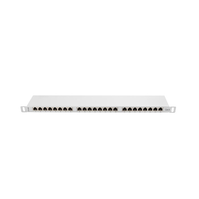 PATCH PANEL 0.5U 19" CAT.6 Shielded (24 IDC Ports) - GREY PATCH PANEL 0.5U 19" CAT.6 Shielded (24 IDC Ports) - GREY