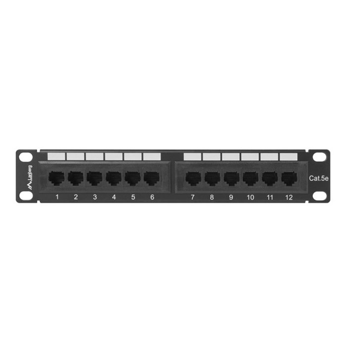 Patch Panel 10" - 1U - CAT.5E UTP, 12 IDC ports, Black (RAL9004) Patch Panel 10" - 1U - CAT.5E UTP, 12 IDC ports, Black (RAL9004)