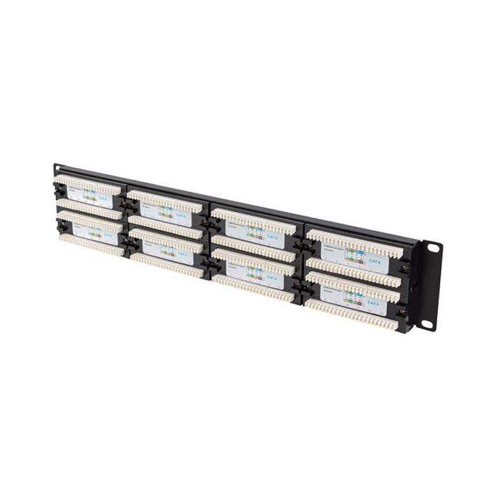 Patch Panel 19" - 2U - CAT.6 UTP, 48 IDC ports, Black (RAL9004) Patch Panel 19" - 2U - CAT.6 UTP, 48 IDC ports, Black (RAL9004)
