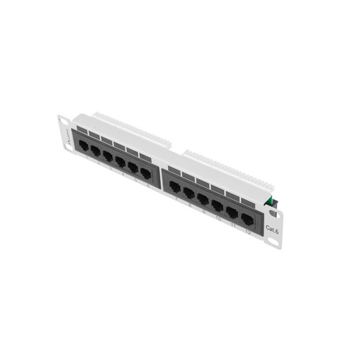 PATCH PANEL 1U 10" CAT.6 (12 IDC Ports) - GREY PATCH PANEL 1U 10" CAT.6 (12 IDC Ports) - GREY