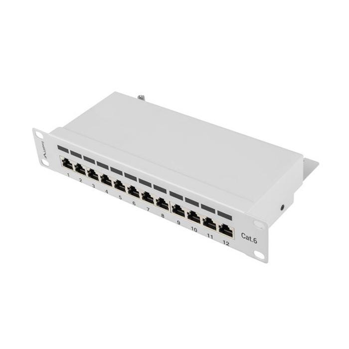 PATCH PANEL 1U 10" CAT.6 Shielded (12 IDC Ports) - GREY PATCH PANEL 1U 10" CAT.6 Shielded (12 IDC Ports) - GREY