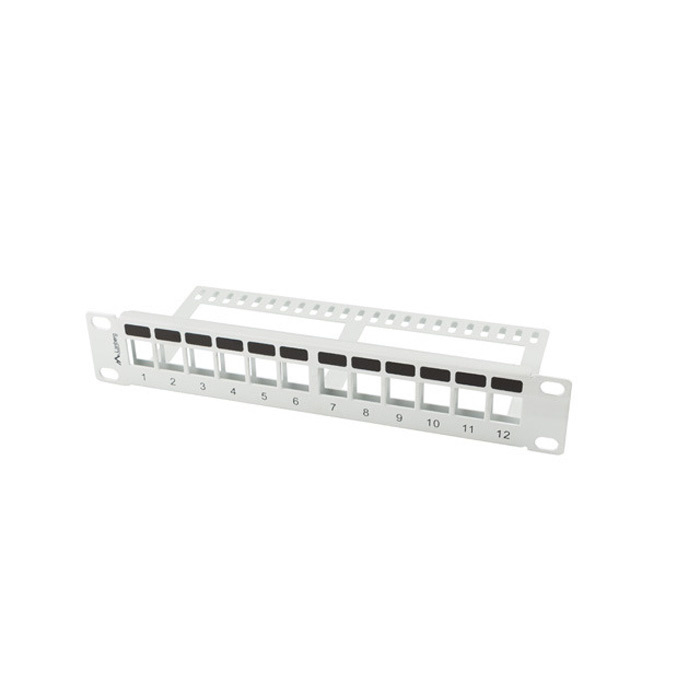 PATCH PANEL 1U 10" with Organizer Blank (12 Ports) - GREY PATCH PANEL 1U 10" with Organizer Blank (12 Ports) - GREY