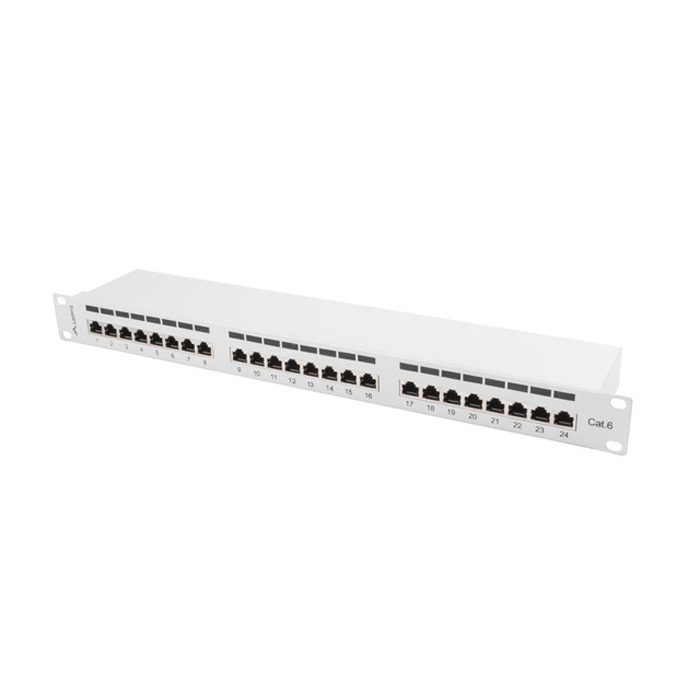 PATCH PANEL 1U 19" CAT.6 Shielded (24 IDC Ports) - GREY PATCH PANEL 1U 19" CAT.6 Shielded (24 IDC Ports) - GREY