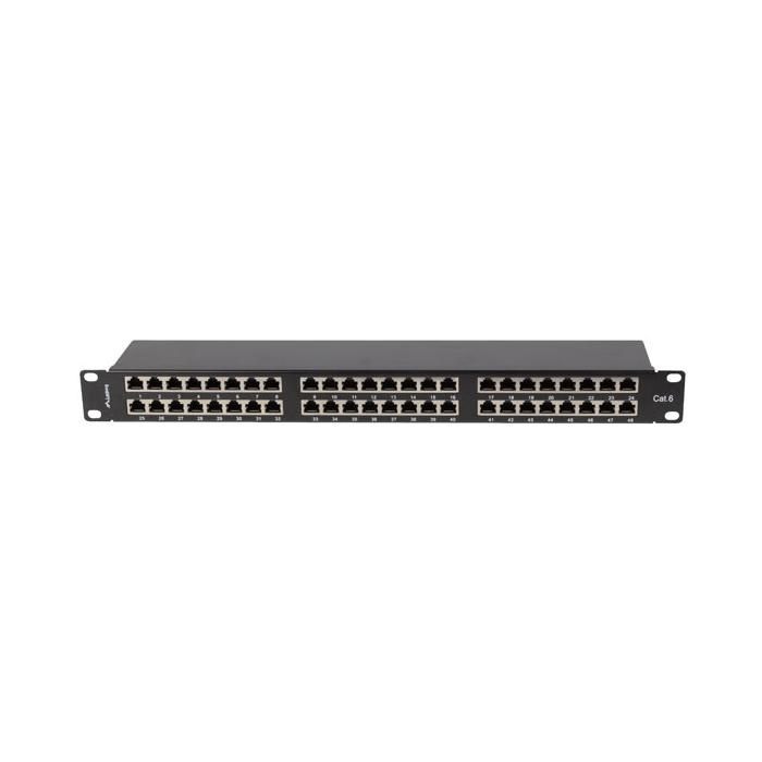 PATCH PANEL 1U 19" CAT.6 Shielded (48 Ports) - BLACK PATCH PANEL 1U 19" CAT.6 Shielded (48 Ports) - BLACK