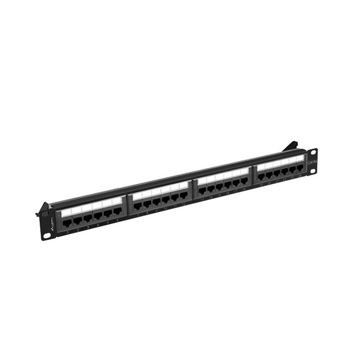 PATCH PANEL 1U 19" CAT.6A Unshielded (24 IDC Ports) - BLACK PATCH PANEL 1U 19" CAT.6A Unshielded (24 IDC Ports) - BLACK