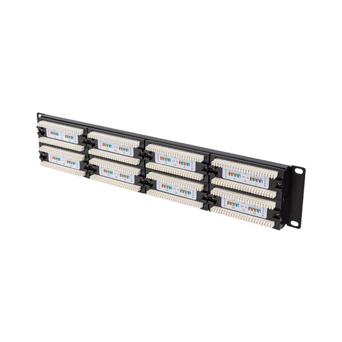 PATCH PANEL 2U 19" CAT.5E (48 IDC Ports) - BLACK PATCH PANEL 2U 19" CAT.5E (48 IDC Ports) - BLACK