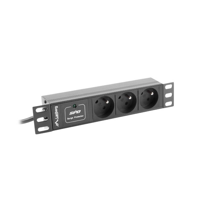 PDU 10" - 3 x Type E/French Outlets, 10A/250V, Black - 2m with IEC C14 (M) PDU 10" - 3 x Type E/French Outlets, 10A/250V, Black - 2m with IEC C14 (M)