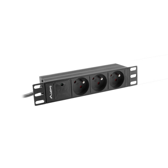 PDU 10" - 3 x Type E/French Outlets, 16A/250V, Black - 2m with Uni-Schuko (M) PDU 10" - 3 x Type E/French Outlets, 16A/250V, Black - 2m with Uni-Schuko (M)