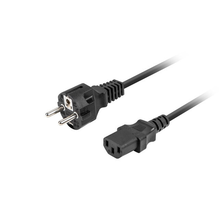 Power cable - Straight schuko (CEE 7/7) male - IEC 320 C13, 3 x 0.75 mm², 10A, PVC, Black - 2m Power cable - Straight schuko (CEE 7/7) male - IEC 320 C13, 3 x 0.75 mm², 10A, PVC, Black - 2m