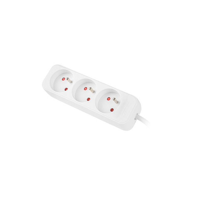 Power Strip 3 x Type E/French Outlets, 10A/250V, White - 1,5m with Uni-Schuko (M) Power Strip 3 x Type E/French Outlets, 10A/250V, White - 1,5m with Uni-Schuko (M)