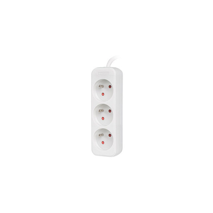 Power Strip 3 x Type E/French Outlets, 10A/250V, White - 3m with Uni-Schuko (M) Power Strip 3 x Type E/French Outlets, 10A/250V, White - 3m with Uni-Schuko (M)